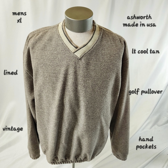 Ashworth Sweaters Vintage Golf Pullover Sweater Mens By Ashford Xl